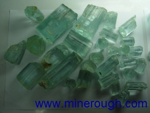 Aquamarine clean rough - big size on A4 sheet of paper